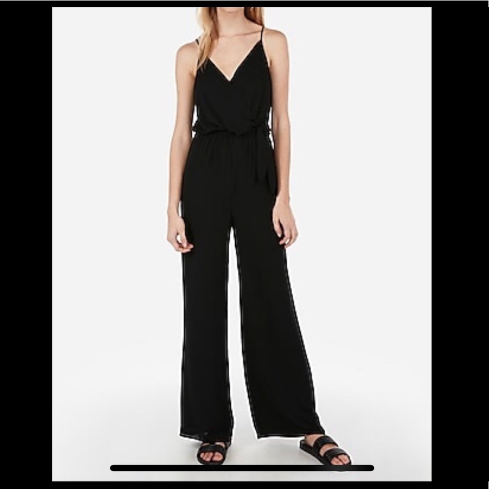 Express. Surplice Tie Front Wide Leg Jumpsuit